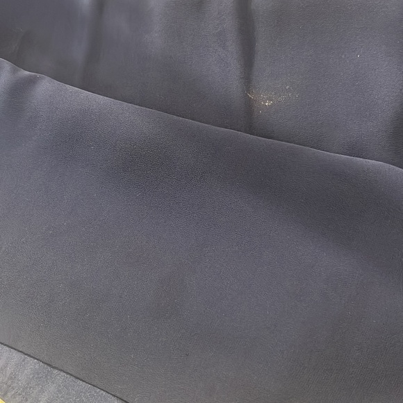 A/X Armani Exchange Dark Blue Chiffon Pleated Tie-Waist Dress - Picture 6 of 11